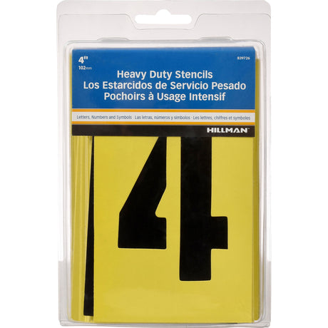 Hillman 4 in. Card Stock Heavy Duty Stencil Set 36 pk
