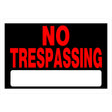 Hillman English Black No Trespassing Sign 8 in. H X 12 in. W