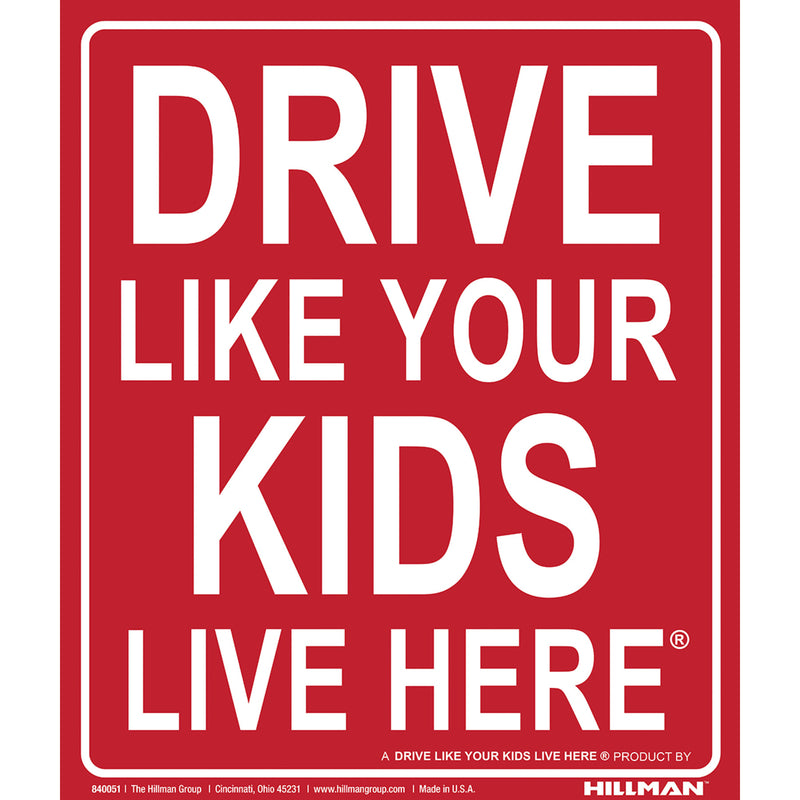 Hillman English Red Notice Sign 24 in. H X 19 in. W
