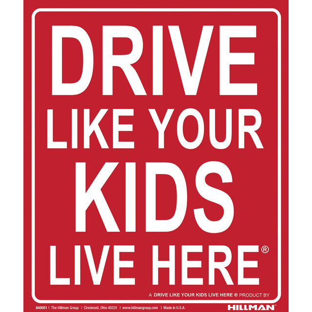 Hillman English Red Notice Sign 24 in. H X 19 in. W