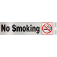 Hillman English Silver No Smoking Decal 2 in. H X 8 in. W