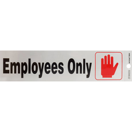 Hillman English Silver Do Not Enter Decal 2 in. H X 8 in. W