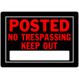 Hillman English Black No Trespassing Sign 10 in. H X 14 in. W