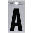Hillman 2 in. Reflective Black Vinyl Self-Adhesive Letter A 1 pc