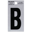 Hillman 2 in. Reflective Black Vinyl Self-Adhesive Letter B 1 pc