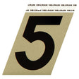 Hillman 3 in. Reflective Black Vinyl Self-Adhesive Number 5 1 pc