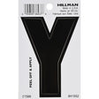 Hillman 3 in. Black Vinyl Self-Adhesive Letter Y 1 pc