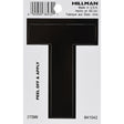 Hillman 3 in. Black Vinyl Self-Adhesive Letter T 1 pc