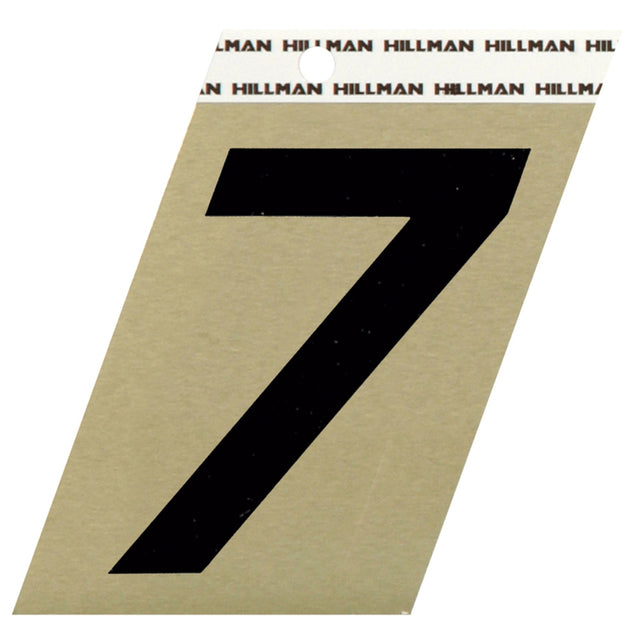Hillman 3 in. Reflective Black Vinyl Self-Adhesive Number 7 1 pc