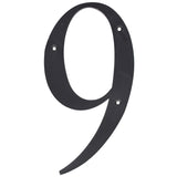 Hillman 6 in. Reflective Black Plastic Nail-On Number 9 1 pc