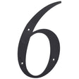 Hillman 6 in. Reflective Black Plastic Nail-On Number 6 1 pc
