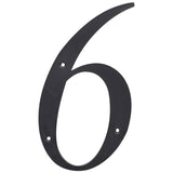 Hillman 6 in. Reflective Black Plastic Nail-On Number 6 1 pc