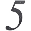 Hillman 6 in. Reflective Black Plastic Nail-On Number 5 1 pc