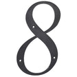 Hillman 6 in. Reflective Black Plastic Nail-On Number 8 1 pc