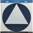 Hillman English Blue Restroom Sign 12 in. H X 12 in. W