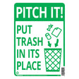 Hillman English White Garbage Sign 14 in. H X 10 in. W