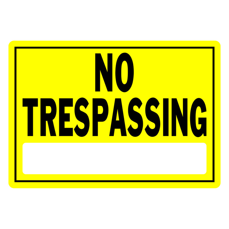 Hillman English Yellow Sign 10 in. H X 14 in. W