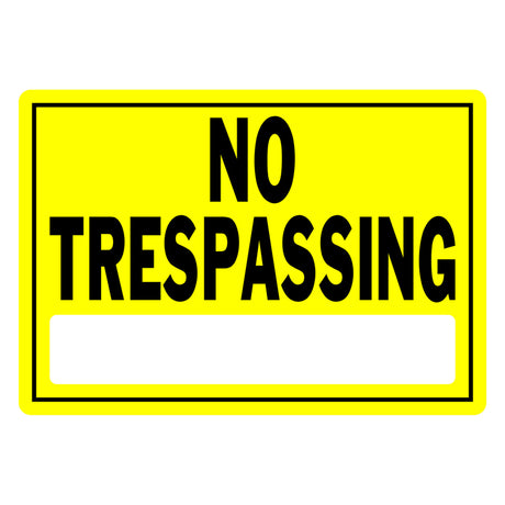 Hillman English Yellow Sign 10 in. H X 14 in. W