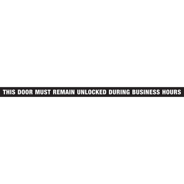 Hillman English Black Notice Decal 1.5 in. H X 28 in. W