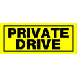 Hillman English Yellow Private Sign 6 in. H X 15 in. W