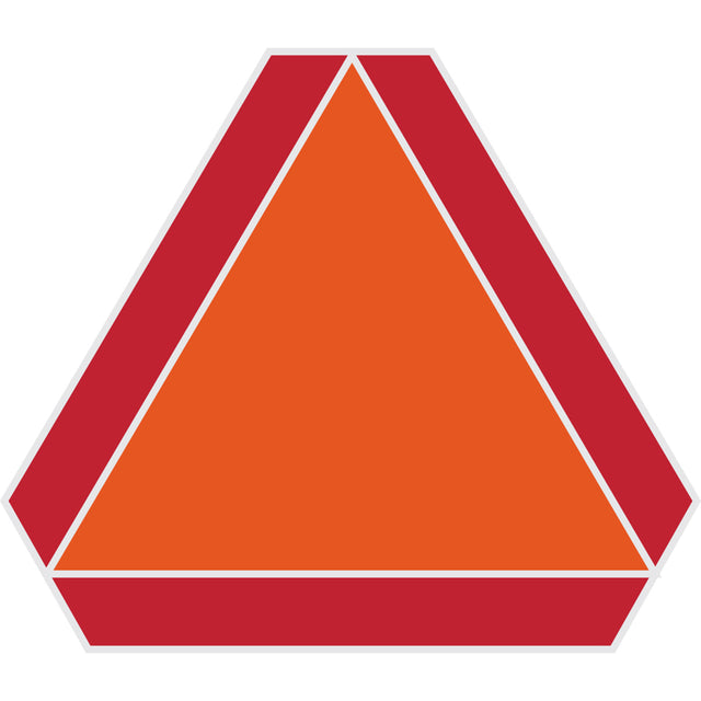 Hillman English Orange/Red Slow Moving Vehicle Sign 14 in. H X 16 in. W