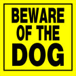 Hillman English Yellow Beware Sign 11 in. H X 11 in. W