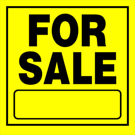 Hillman English Yellow Sign 11 in. H X 11 in. W