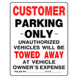 Hillman English White No Parking Sign 19 in. H X 15 in. W