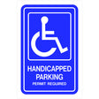 Hillman English Blue Handicap Sign 18 in. H X 12 in. W