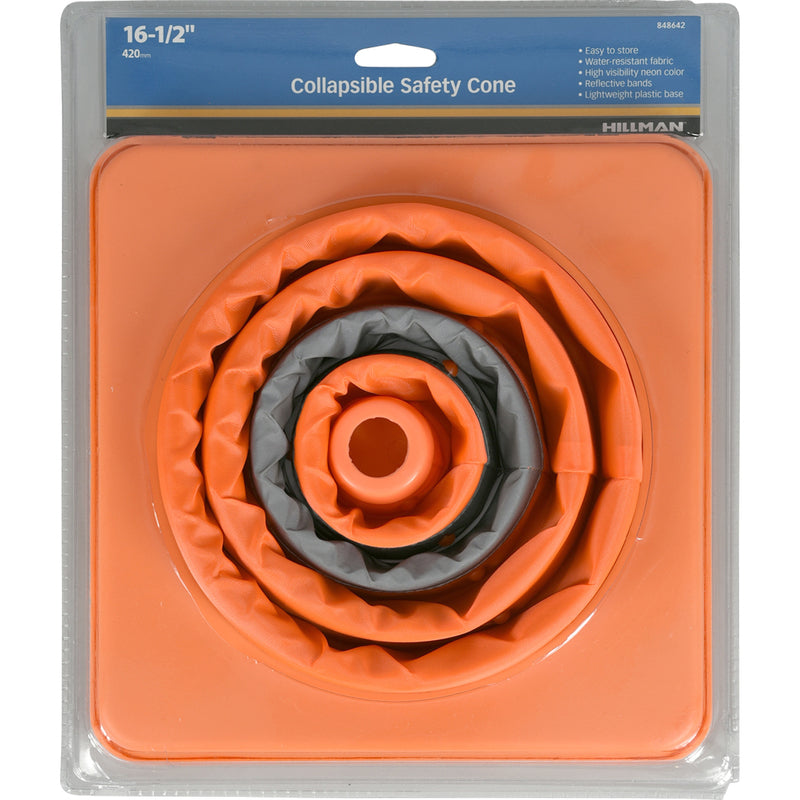 Hillman English Orange Caution Safety Cone 16 in. H X 8 in. W