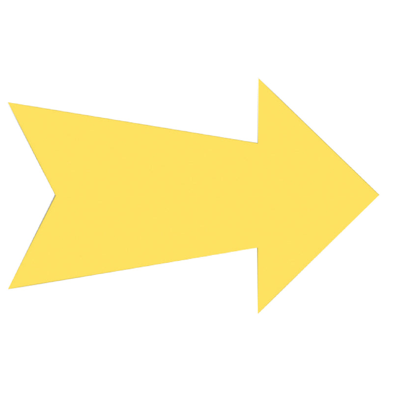 Hillman English Yellow Arrow Sign 7 in. H X 24 in. W