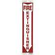 Hillman English Red/White Fire Extinguisher Sign 18 in. H X 4 in. W