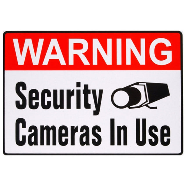 Hillman English White Security Decal 4 in. H X 6 in. W