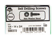 Hillman 1/4-14 Sizes X 3/4 in. L Hex Hex Washer Head Sheet Metal Screws 100 pk