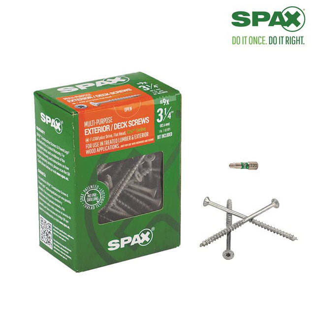 SPAX Multi-Material No. 9 Label X 3 1/4 in. L T-20+ Flat Head Construction Screws 1 lb 83 pk