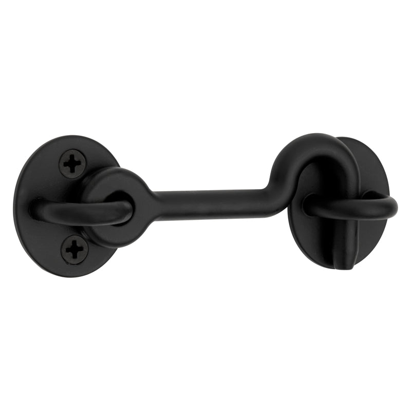 National Hardware Matte Black Steel Hook and Eye Closure 1 pc