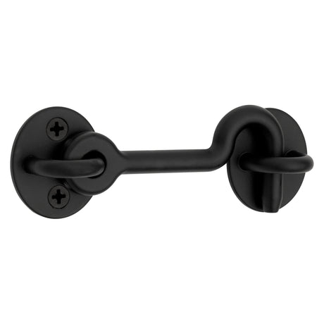 National Hardware Matte Black Steel Hook and Eye Closure 1 pc