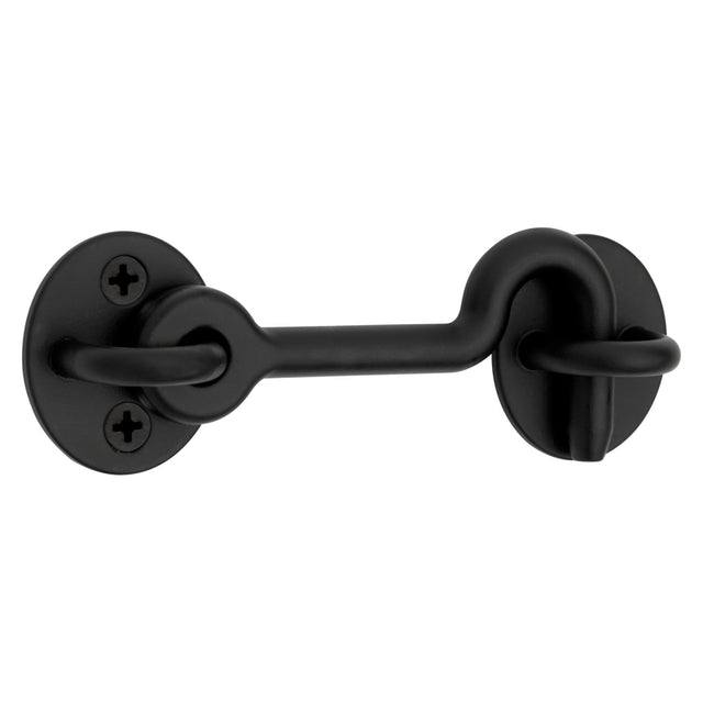 National Hardware Matte Black Steel Hook and Eye Closure 1 pc
