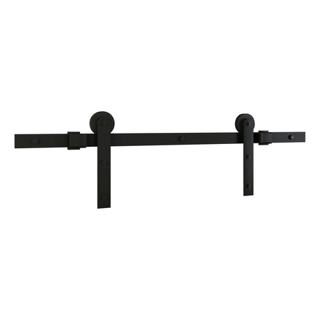 National Hardware Builder Matte Black Steel Barn Door Hanger Kit 1 pc