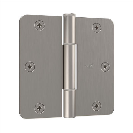 National Hardware Squeak Guard 3.5 in. L Satin Nickel Door Hinge 3 pk