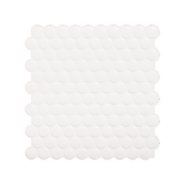 Smart Tiles 8.95 in. W X 8.98 in. L White Glazed Vinyl Adhesive Wall Tile 4 pc