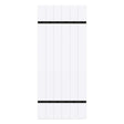 Renin Matte White Wood Barn Door Hanger Kit 1 pc