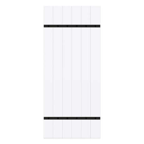 Renin Matte White Wood Barn Door Hanger Kit 1 pc