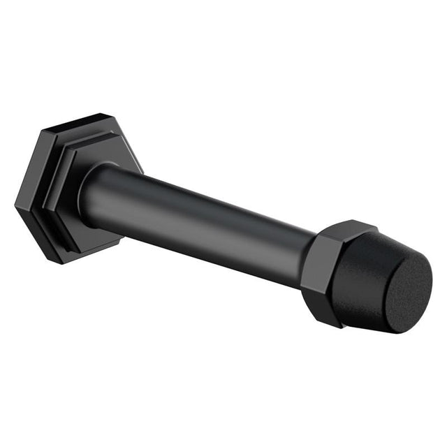 National Hardware Powell 5/8 in. W X 3-19/32 in. L Zinc Matte Black Door Stop Mounts to door and wal