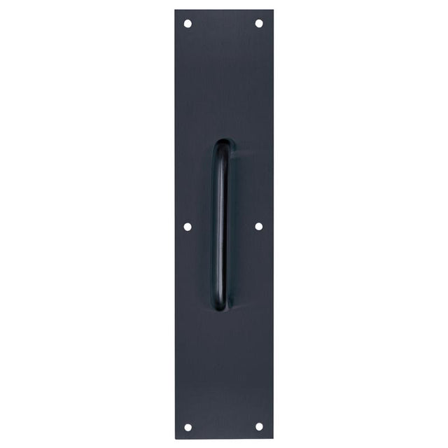 Tell 15 in. L Matte Black Stainless Steel Pull Plate