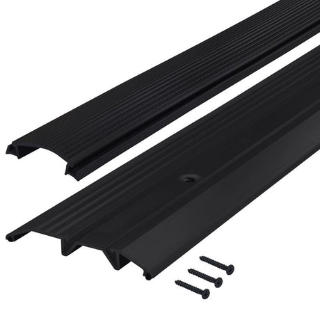 M-D Building Products 0.5 in. H X 3.75 in. W X 36 in. L Mill Aluminum/Vinyl Deluxe Low Threshold Bla