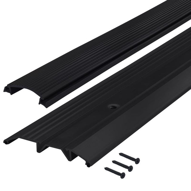 M-D Building Products 0.5 in. H X 3.75 in. W X 36 in. L Mill Aluminum/Vinyl Deluxe Low Threshold Bla