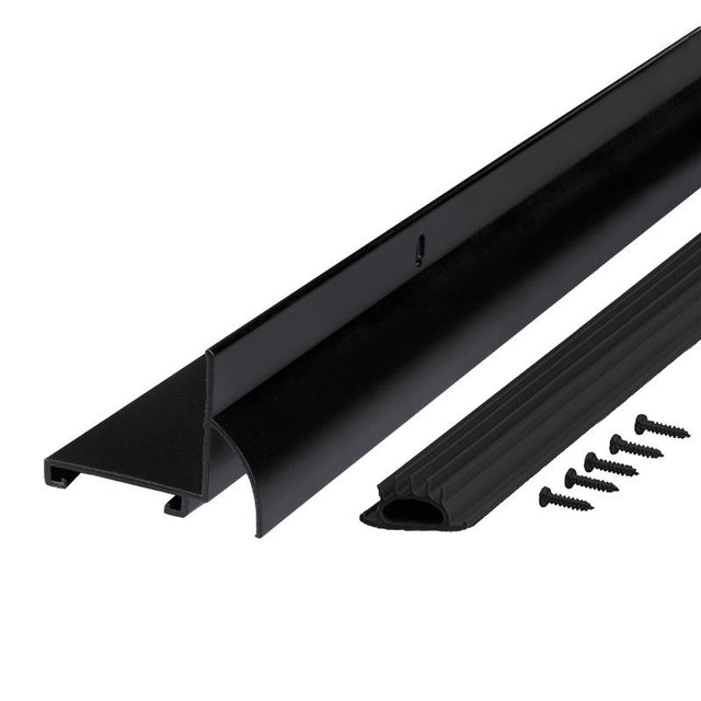 M-D Building Products Black Aluminum Door Bottom For Doors 36 in. L X 1.25 in.
