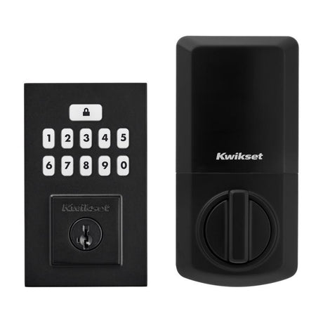 Kwikset SmartCode Matte Black Metal Electronic Deadbolt