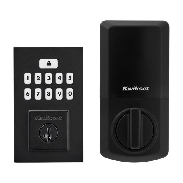 Kwikset SmartCode Matte Black Metal Electronic Deadbolt